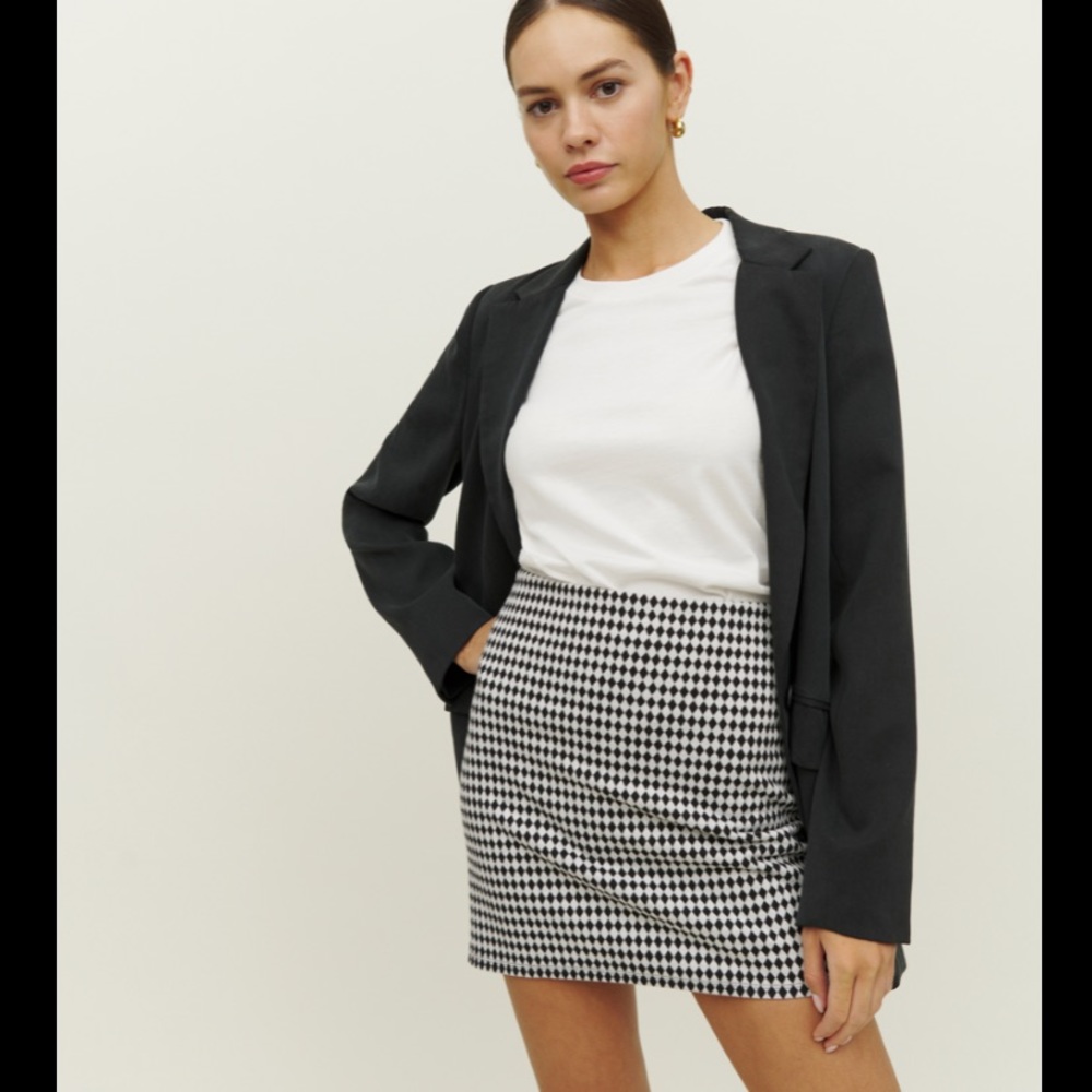 Reformation Suzie Skirt Harlequin - Size 8